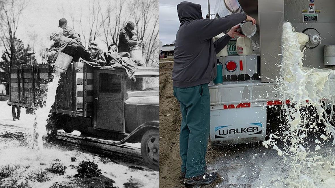 Dumping Milk Then and Now