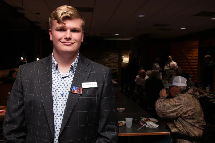 Dairy Farmer- Dawson Holle, an 18-year-old candidate for the North Dakota House of Representatives, attended an election party in Mandan on Tuesday, Nov. 8, 2022. The Republican won his race handily that evening.